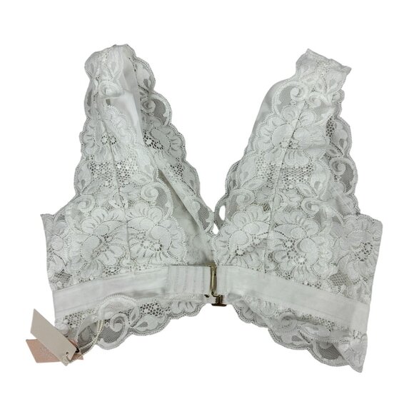 We Are HAH Womens "Got Ur Back" Lace Bralette Size XS White - Picture 2 of 4